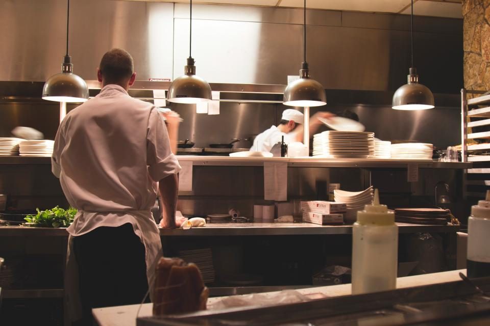 La cocina en servicio